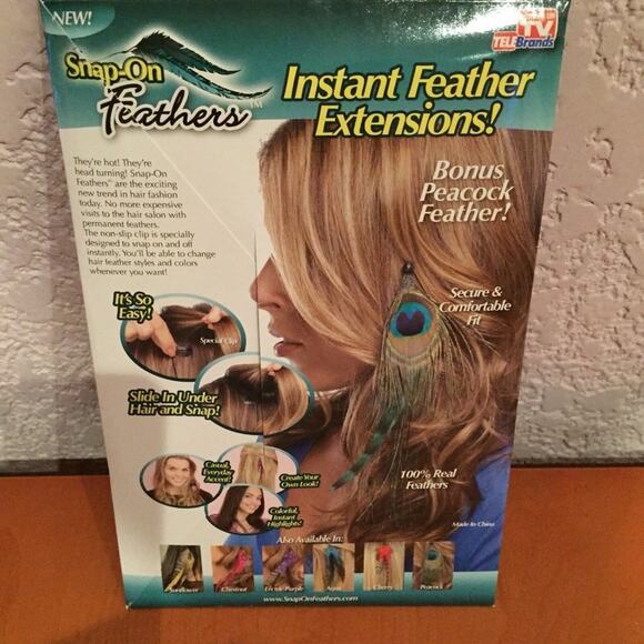 As Seen On TV Instant Peacock Feather Extensions Snap On - Picture 3 of 8